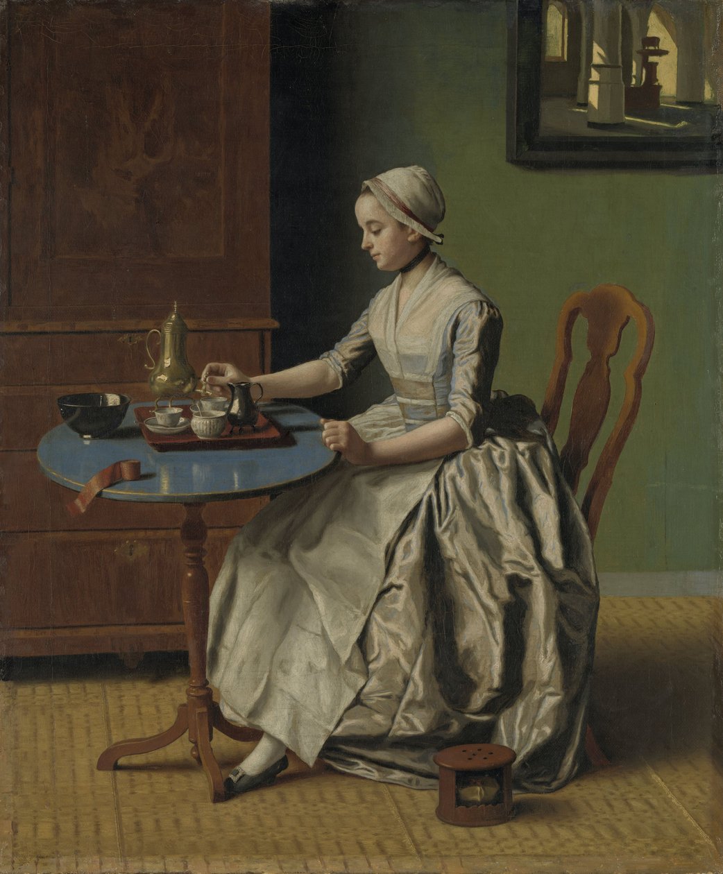 Kahvaltıda Hollandalı Bir Kız, c.1756 (tuval üzerine yağlı boya) by Jean Étienne Liotard