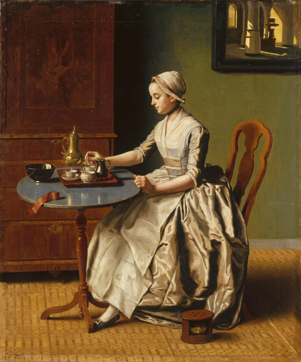 Çikolata Döken Bir Kadın La Chocolatière, c. 1745 by Jean Étienne Liotard