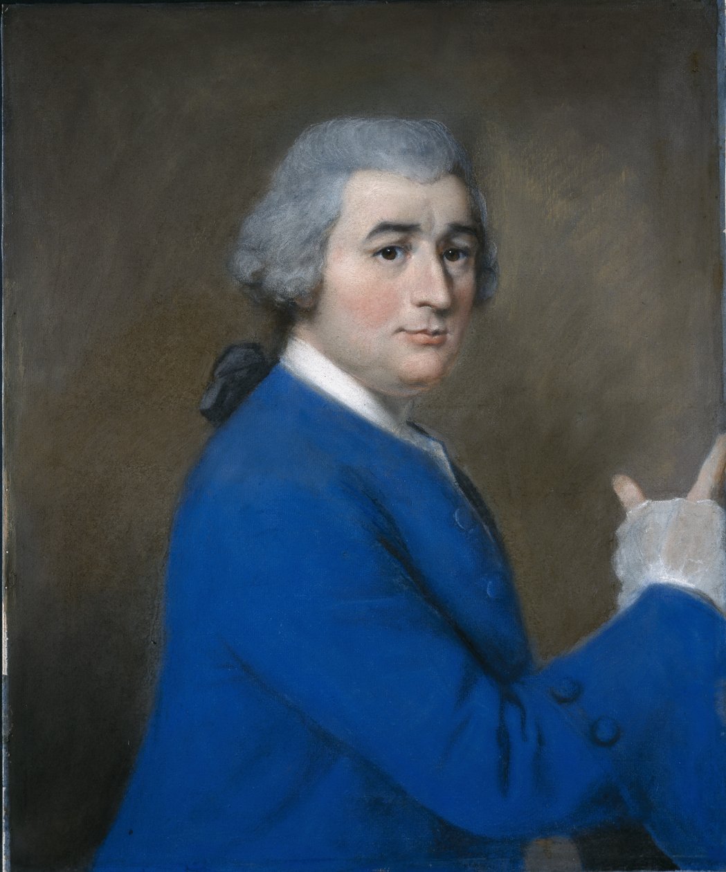 David Garrick, yüksek paltolu (kağıt üzerinde pastel) by Jean Étienne Liotard