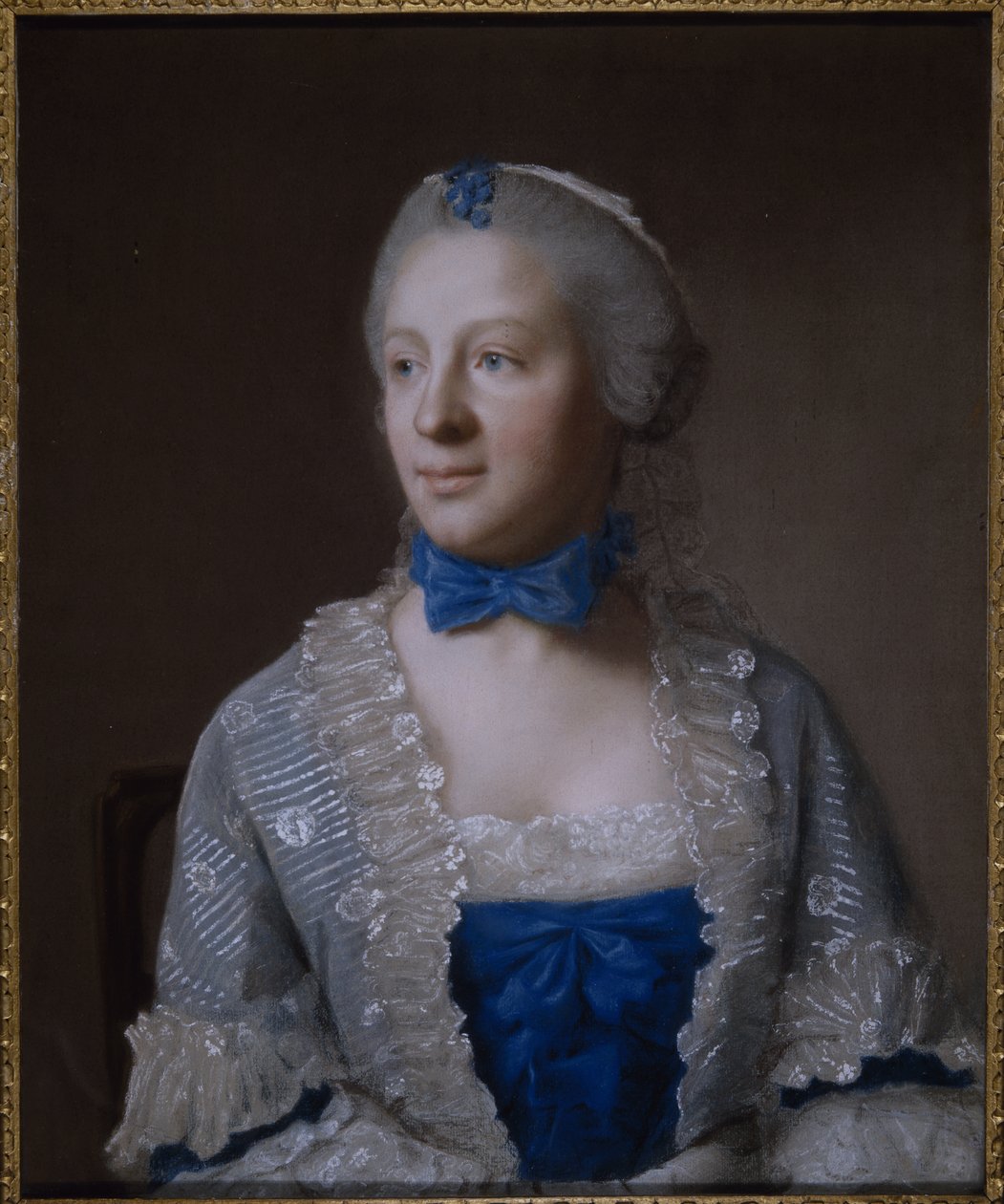 Eva Marie Veigel (kağıt üzerinde pastel) by Jean Étienne Liotard