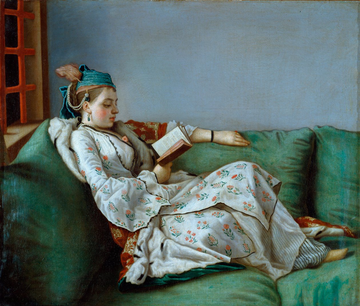Türk kostümlü Fransız Maria Adelaide, 1753 by Jean Étienne Liotard