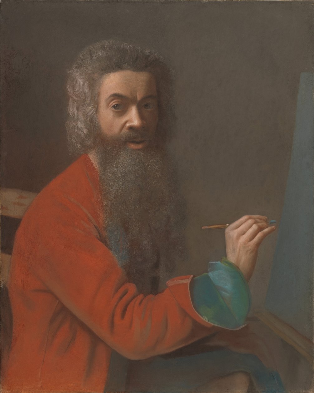 Türk kostümlü otoportre, c. 1750. by Jean Étienne Liotard