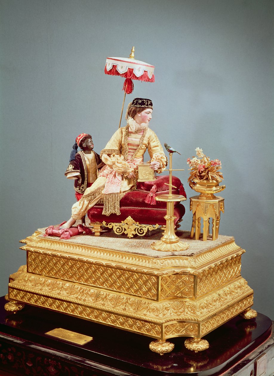 ಆಟೊಮ್ಯಾಟನ್ ಆಫ್ ದಿ ಸಿಂಗಿಂಗ್ ಲೆಸನ್, 1844 (ಮಿಶ್ರ ಮಾಧ್ಯಮ)ಟರ್ಕ್ by Jean Eugene Robert