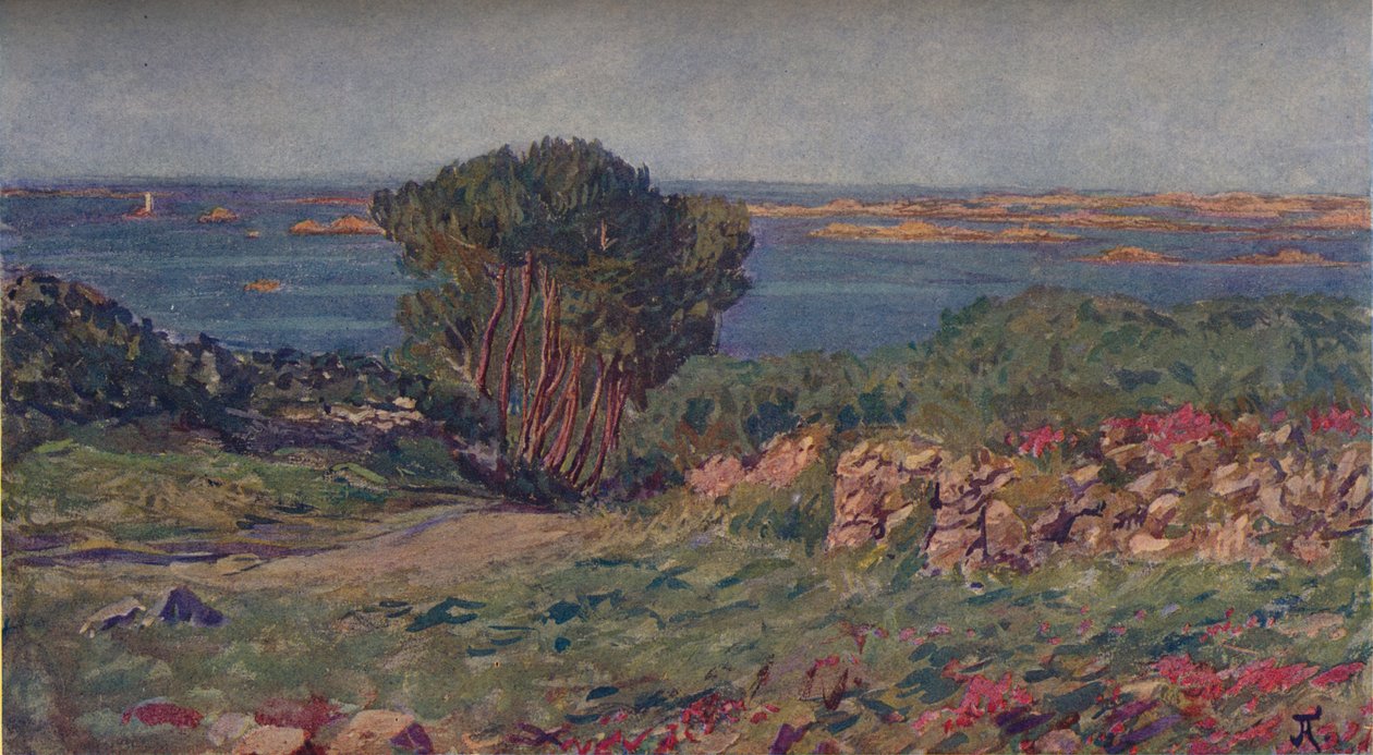 Brittany Manzarası, c1900, 1905 by Jean Francis Auburtin