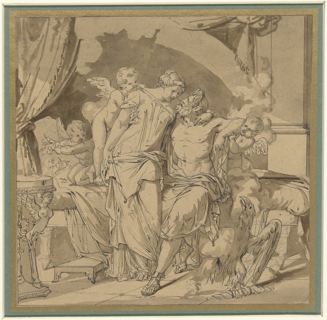 Jüpiter ve Juno kucaklaşıyor by Jean Francois Bosio