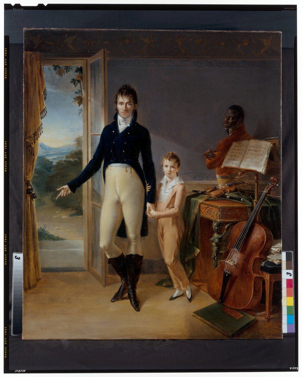 Frédéric Donnadieu ve Oğlu Frédéric'in Portresi by Jean Francois Bosio