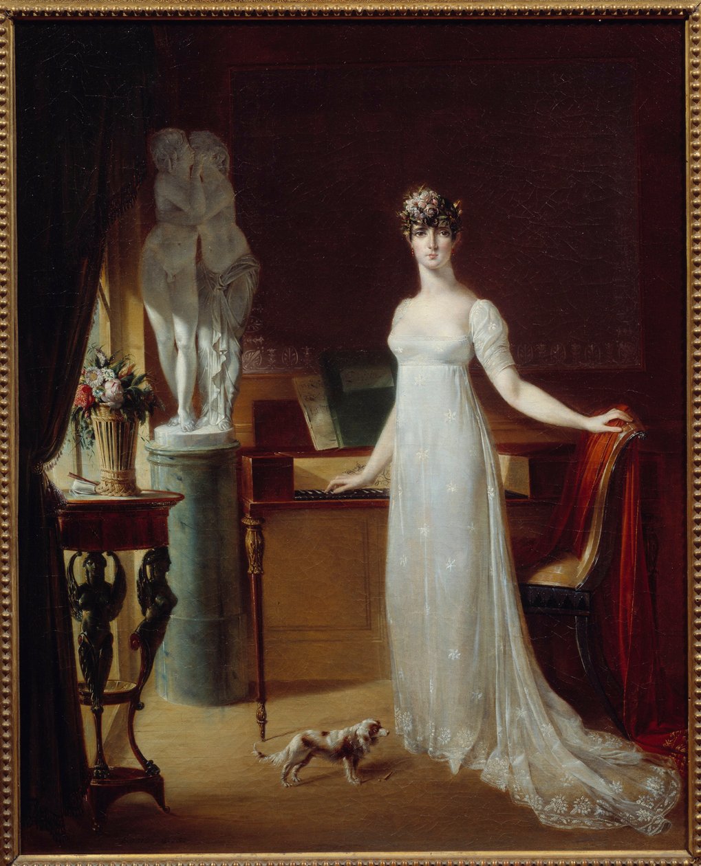 Eros ve Psyche ile poz veren Pauline Bonaparte