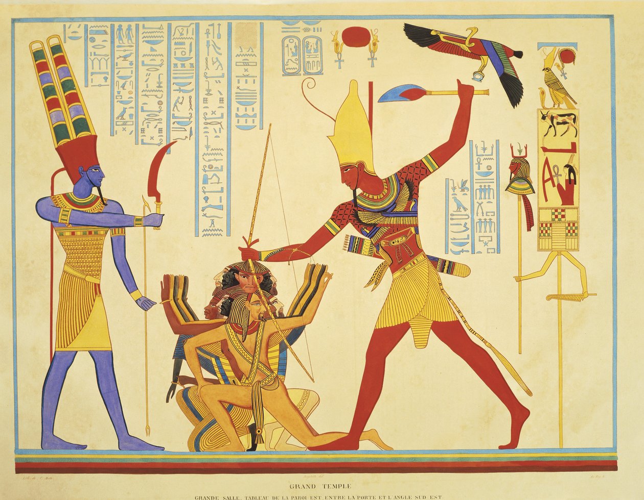 JF Champollion tarafından Abu Simbel tapınağındaki fresklerin çoğaltılması by Jean Francois Champollion