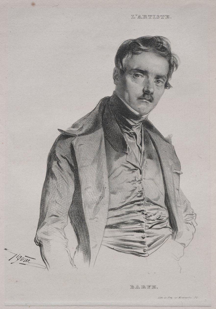 Antoine-Louis Barye. by Jean Francois Gigoux