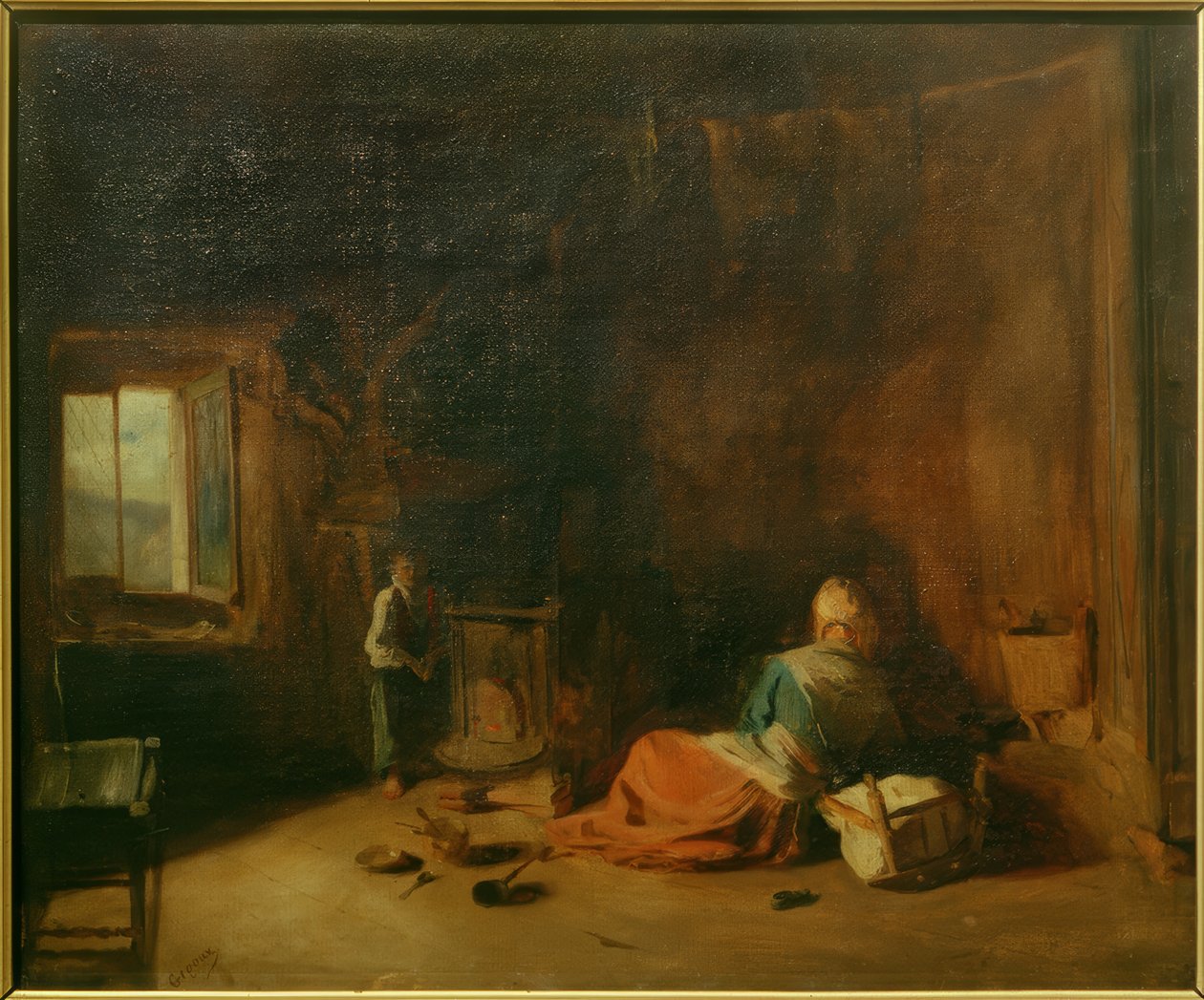 Kırsal iç by Jean Francois Gigoux