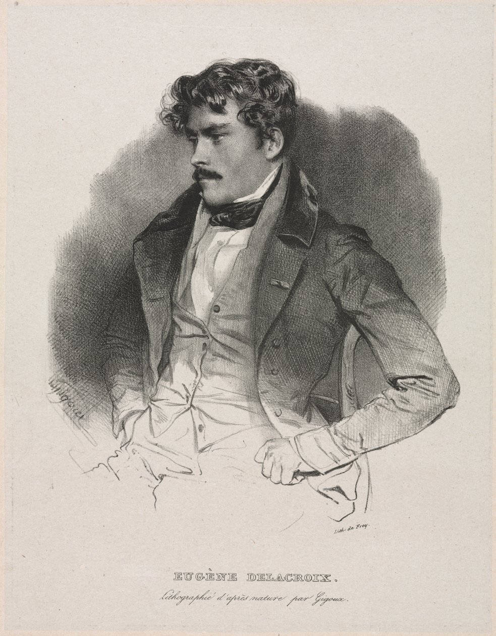 Eugene Delacroix by Jean Francois Gigoux