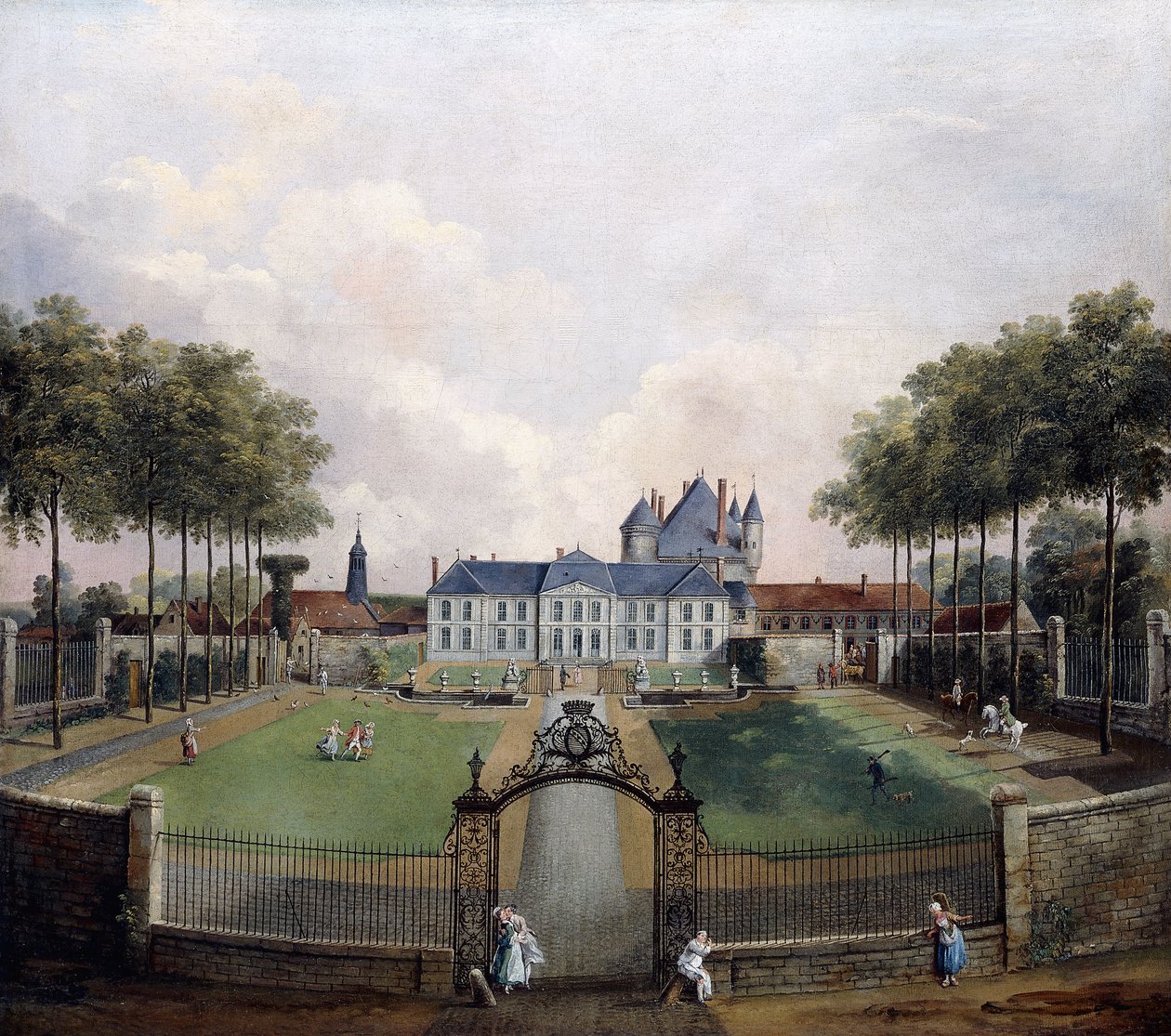 Chateau de Mousseaux ve Bahçeleri manzarası, by Jean Francois Hue