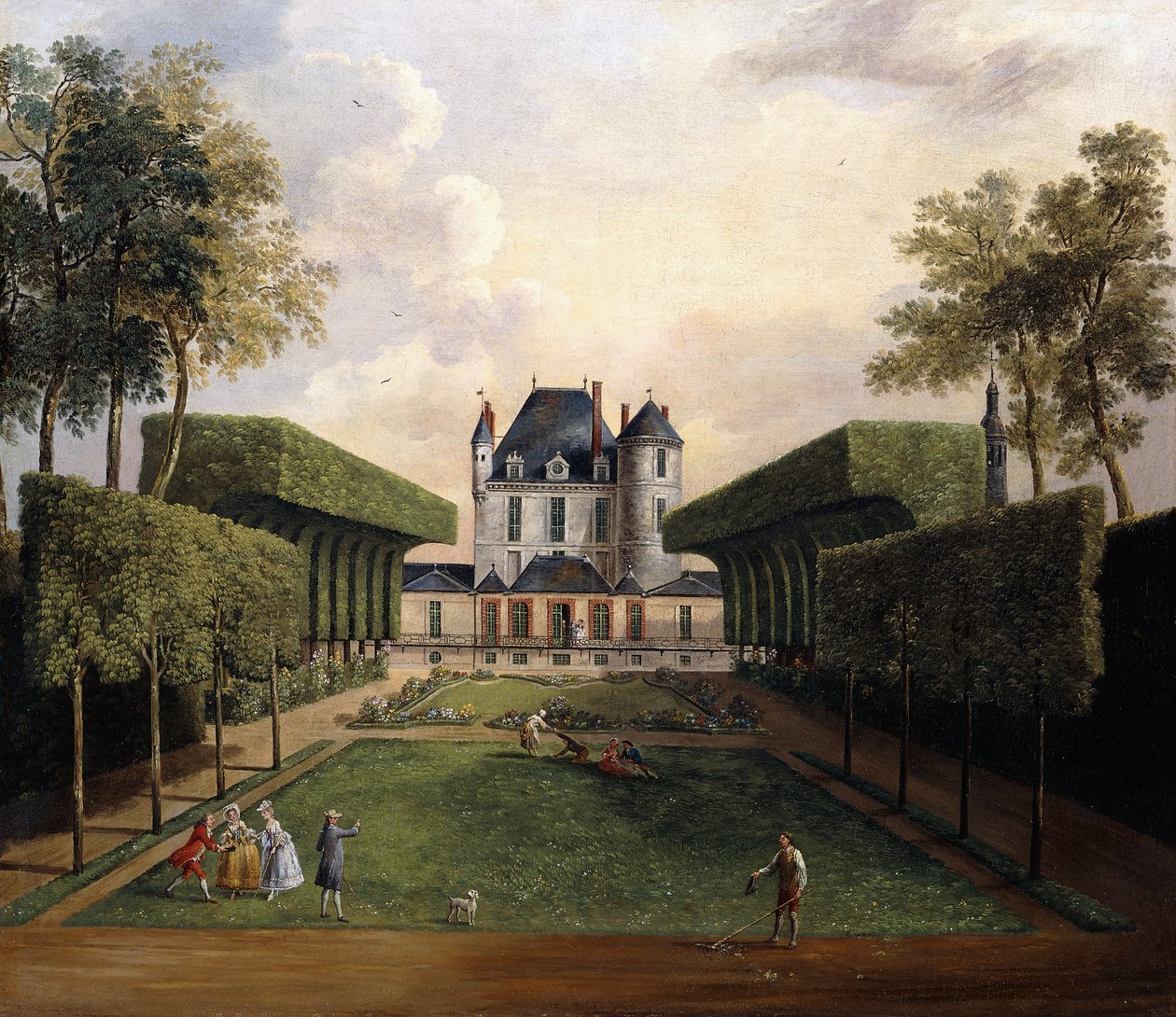 Chateau de Mousseaux ve Bahçeleri manzarası, by Jean-Francois Hue