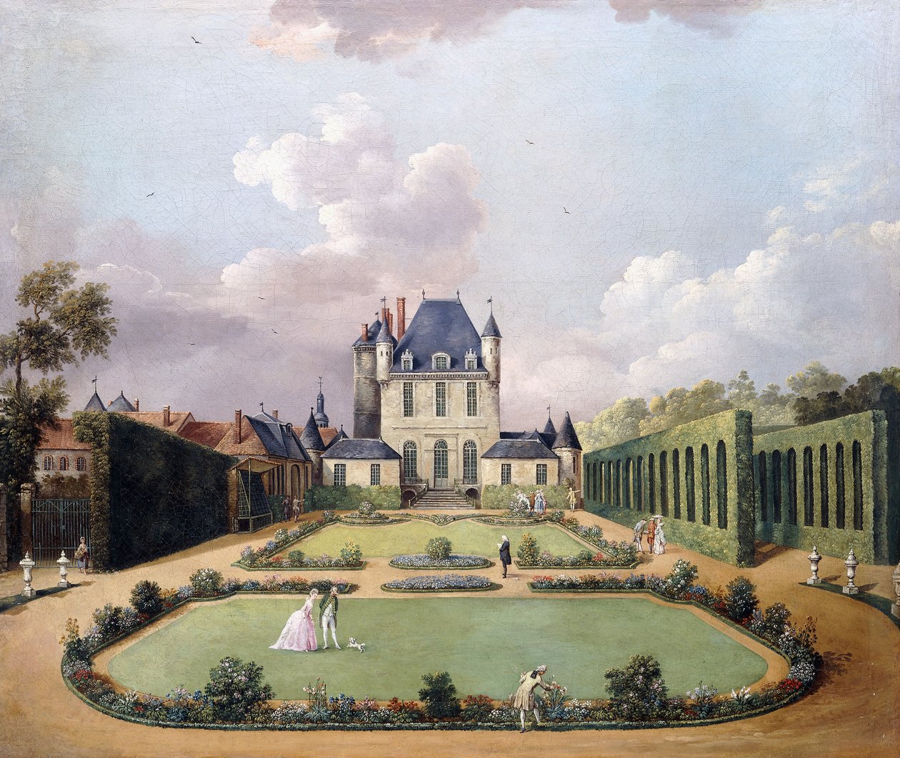 Chateau de Mousseaux ve Bahçeleri manzarası, by Jean Francois Hue