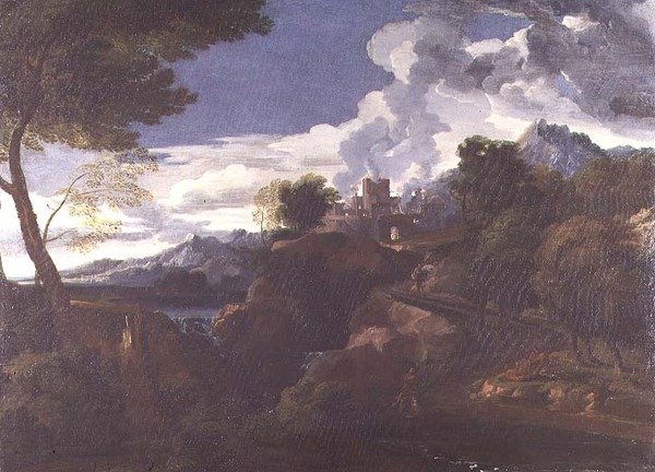 Yanan Şehir Manzarası by Jean Francois I Millet