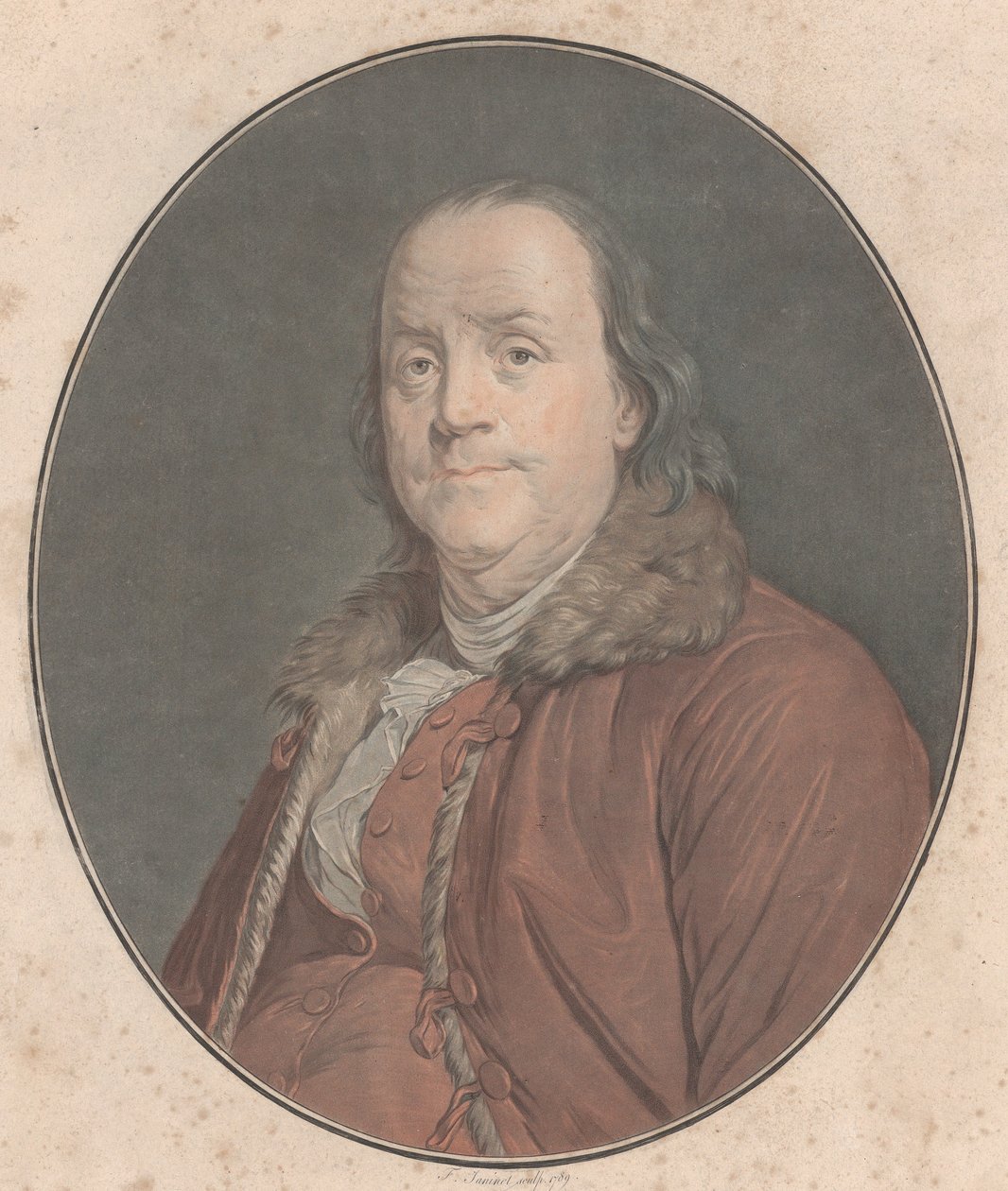 Benjamin Franklin, 1789. by Jean Francois Janinet