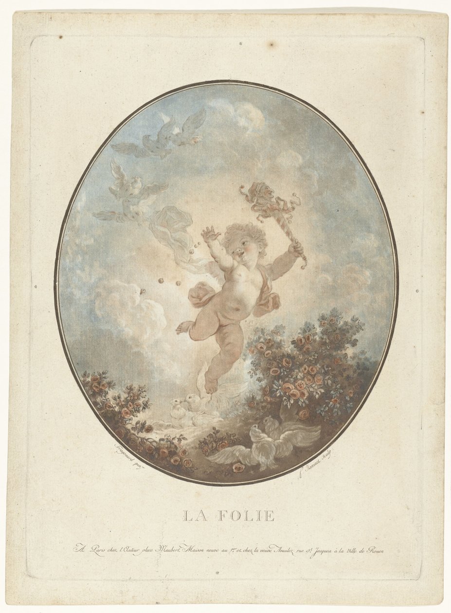 sefahat La Folie (nesne üzerindeki başlık) by Jean Francois Janinet