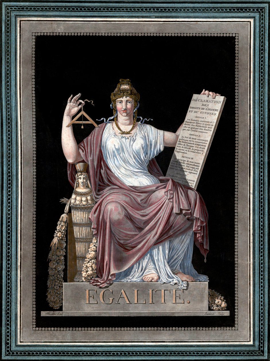 Eşitlik - Jean Francois (Jean-Francois) Janinet (1752-1814) tarafından yapılan gravür - İnsan Hakları Bildirgesi