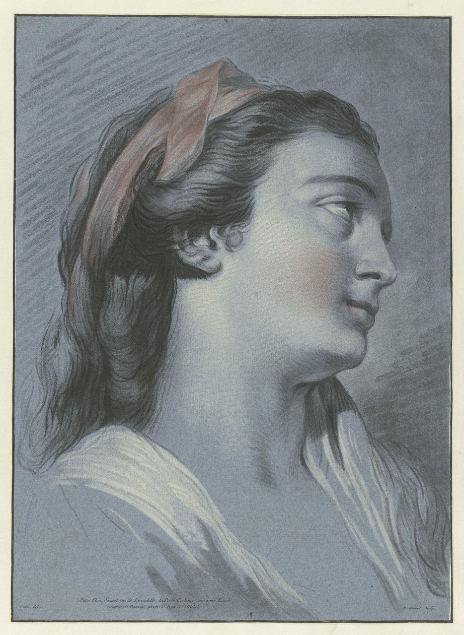 Genç bir kadının başı Baştan sona kadın by Jean Francois Janinet