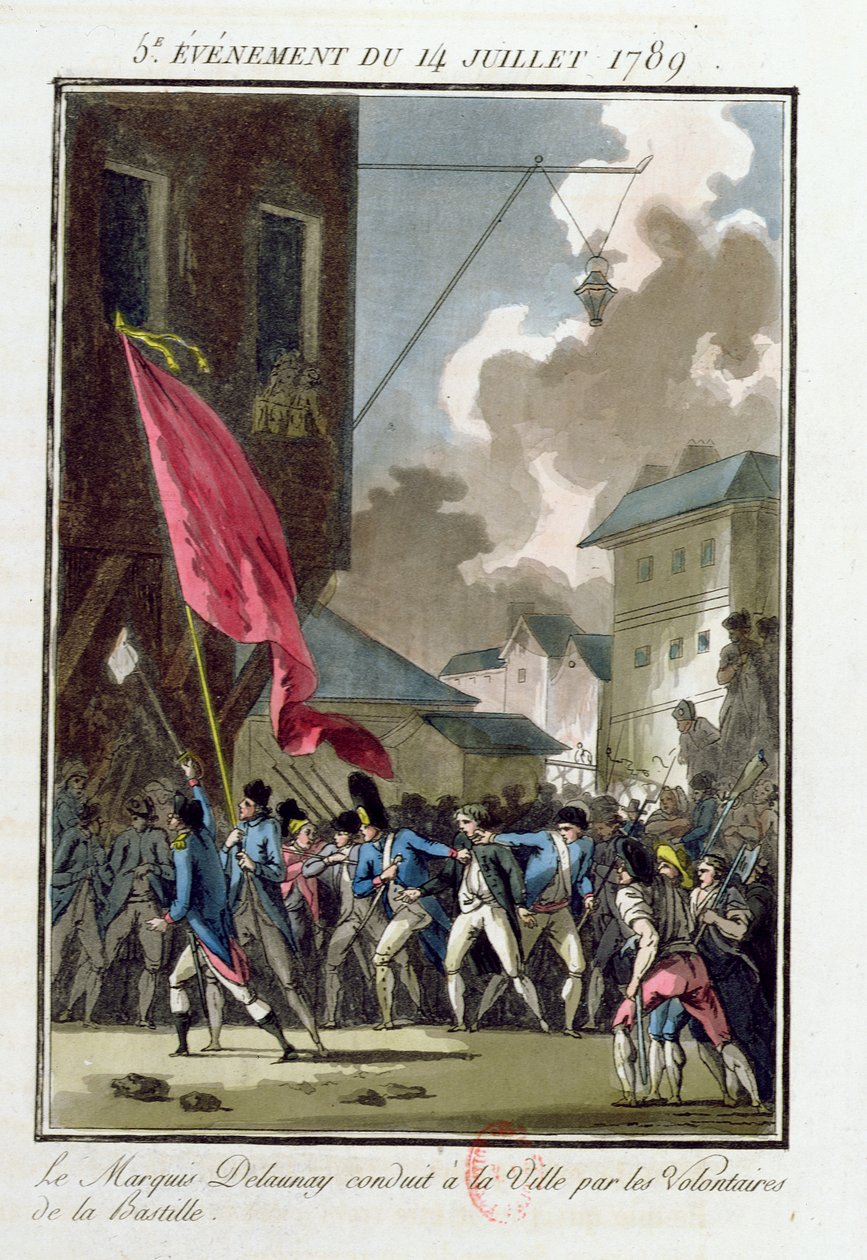 Marquis Bernard Rene Jordan de Launay (1740-89) Bastille Valisi, 14 Temmuz 1789