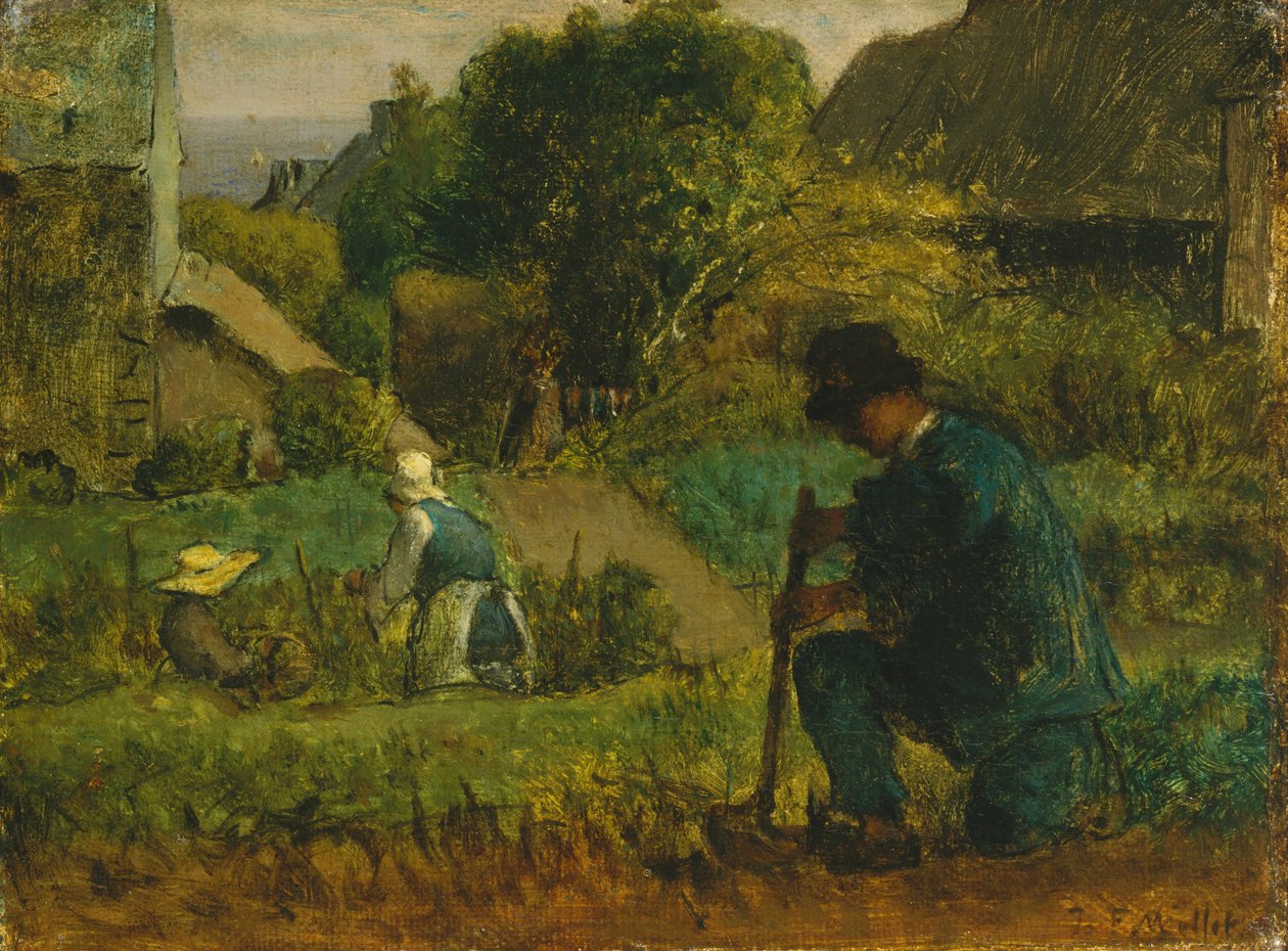Bahçe Sahnesi, 1854 by Jean Francois Millet