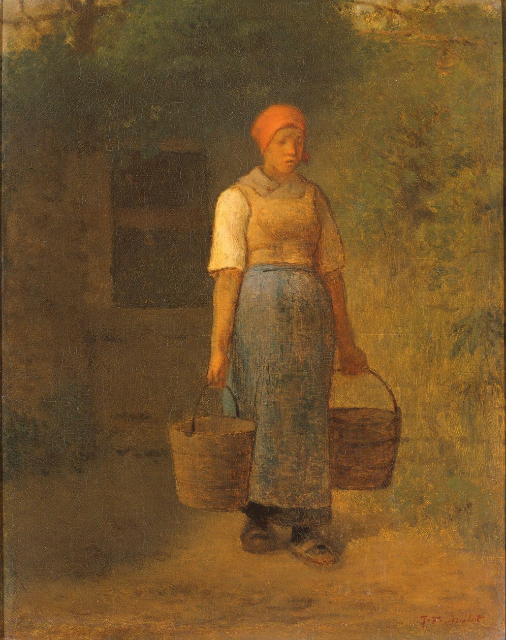 Su taşıyan kız by Jean Francois Millet