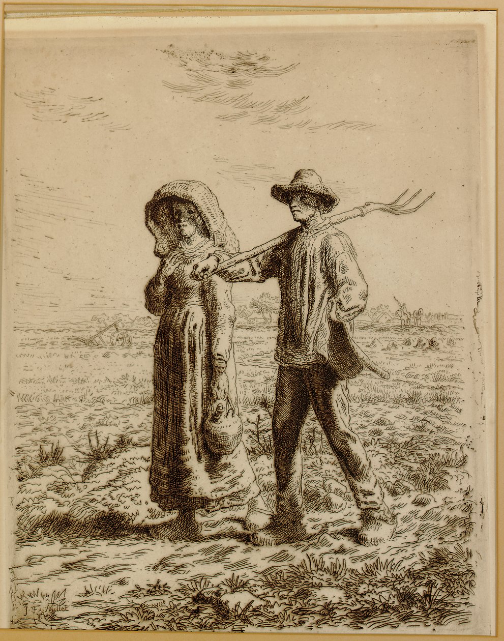 İşe Gitmek, 1863 by Jean Francois Millet
