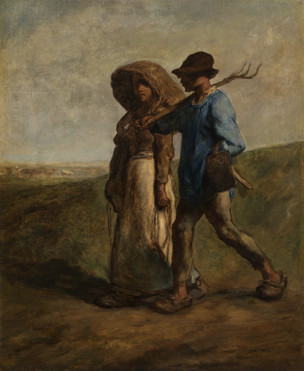 İşe Gitmek, 1850-51 dolayları (tuval üzerine yağlıboya) by Jean Francois Millet