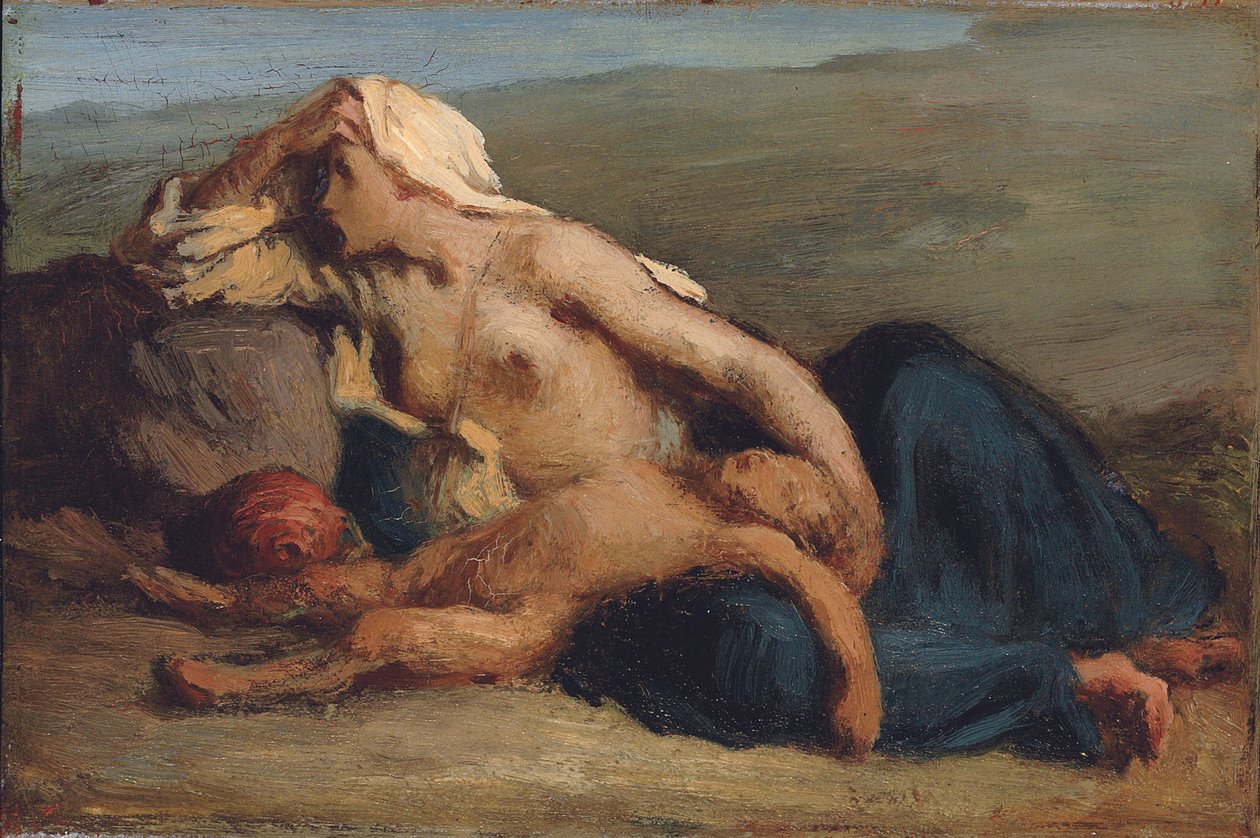 Hacer ve İsmail by Jean Francois Millet