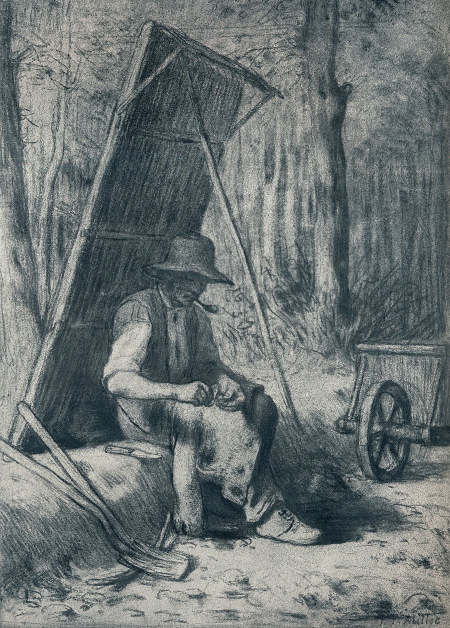 Le Cantonnier, Road-Mender, 19. yüzyıl by Jean Francois Millet
