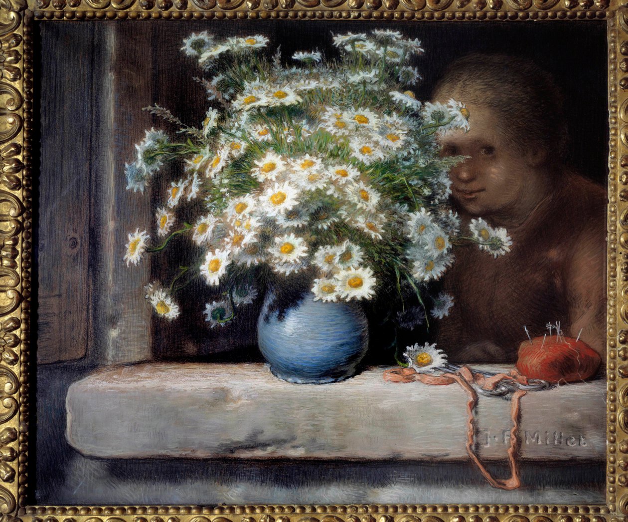Pastel Papatya Buketi Jean Francois Millet (1814-1875) 1871 Güneş. 0.7x0.83 m Paris, Orsay Müzesi by Jean Francois Millet