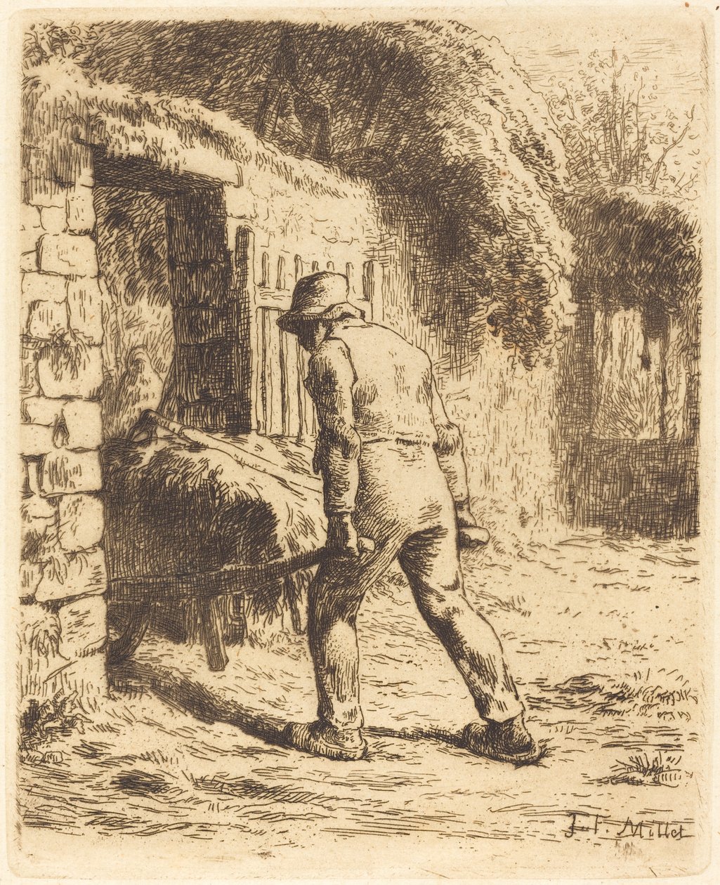 El Arabalı Adam (Gübreden dönen köylü) by Jean Francois Millet