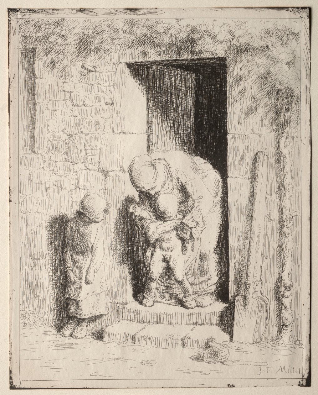 Anne Önlemleri. by Jean Francois Millet
