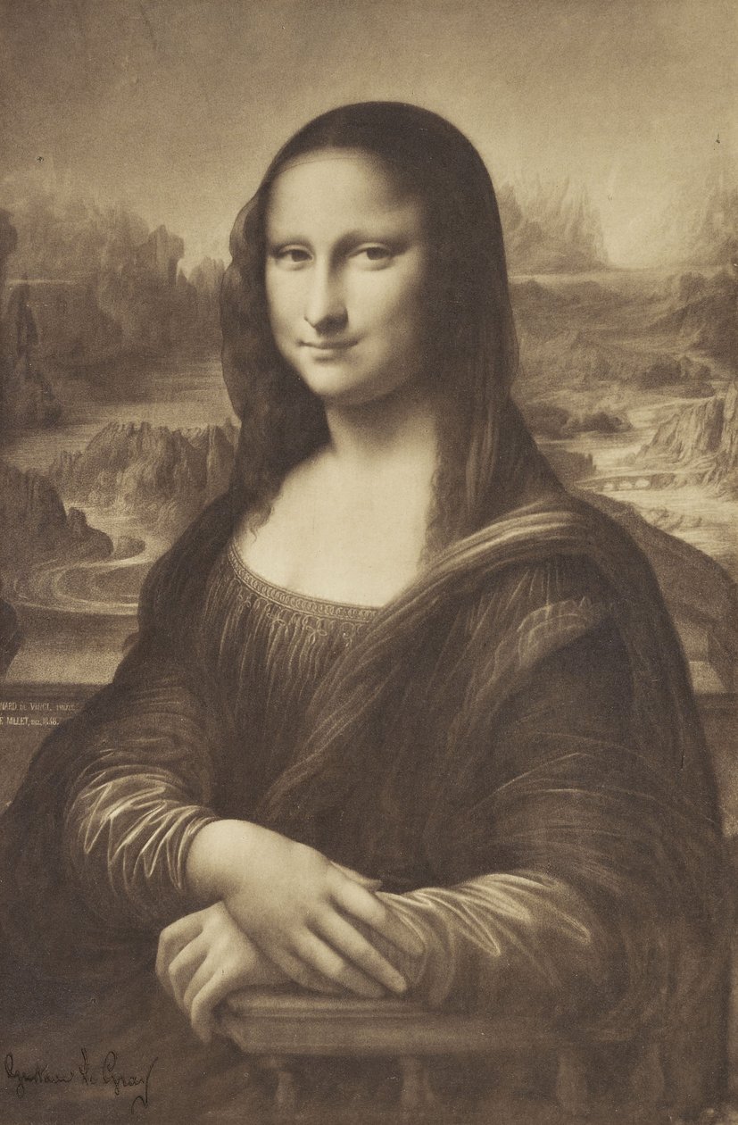 Mona Lisa'nın Darı Çizimi, 1854-55 (albüm gümüş baskı) by Jean Francois Millet