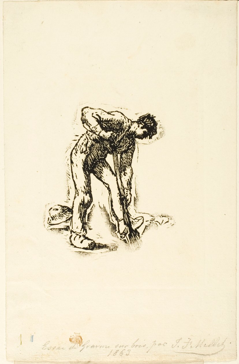 köylü kazma by Jean Francois Millet