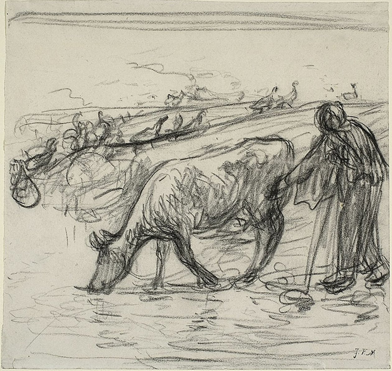 İneklerini Sulayan Köylü by Jean Francois Millet