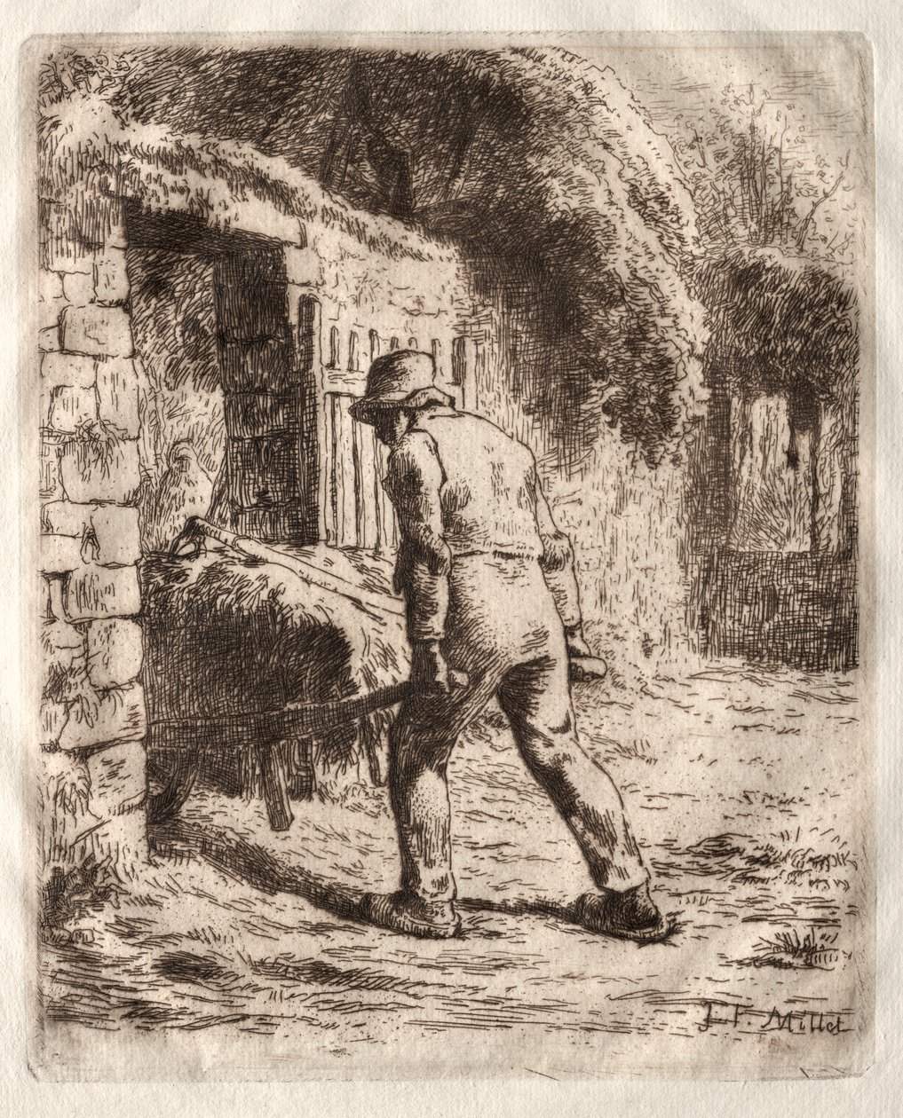 El Arabalı Köylü by Jean Francois Millet
