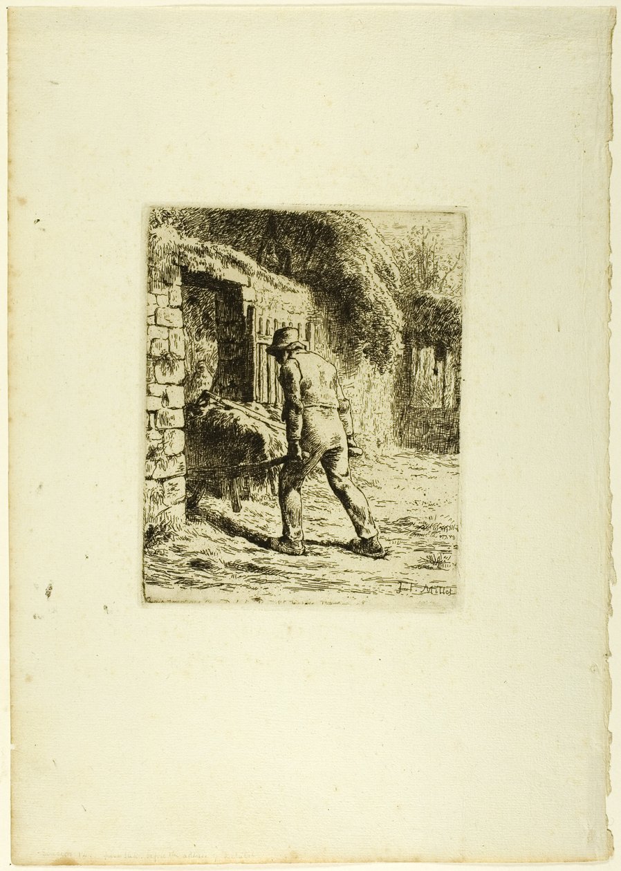 El Arabalı Köylü by Jean Francois Millet