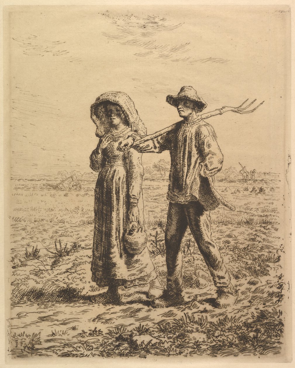 İşe Giden Köylüler, 1863. by Jean Francois Millet