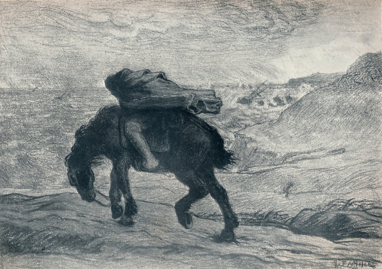 Phoebus ve Boreus, 19. yüzyıl by Jean Francois Millet