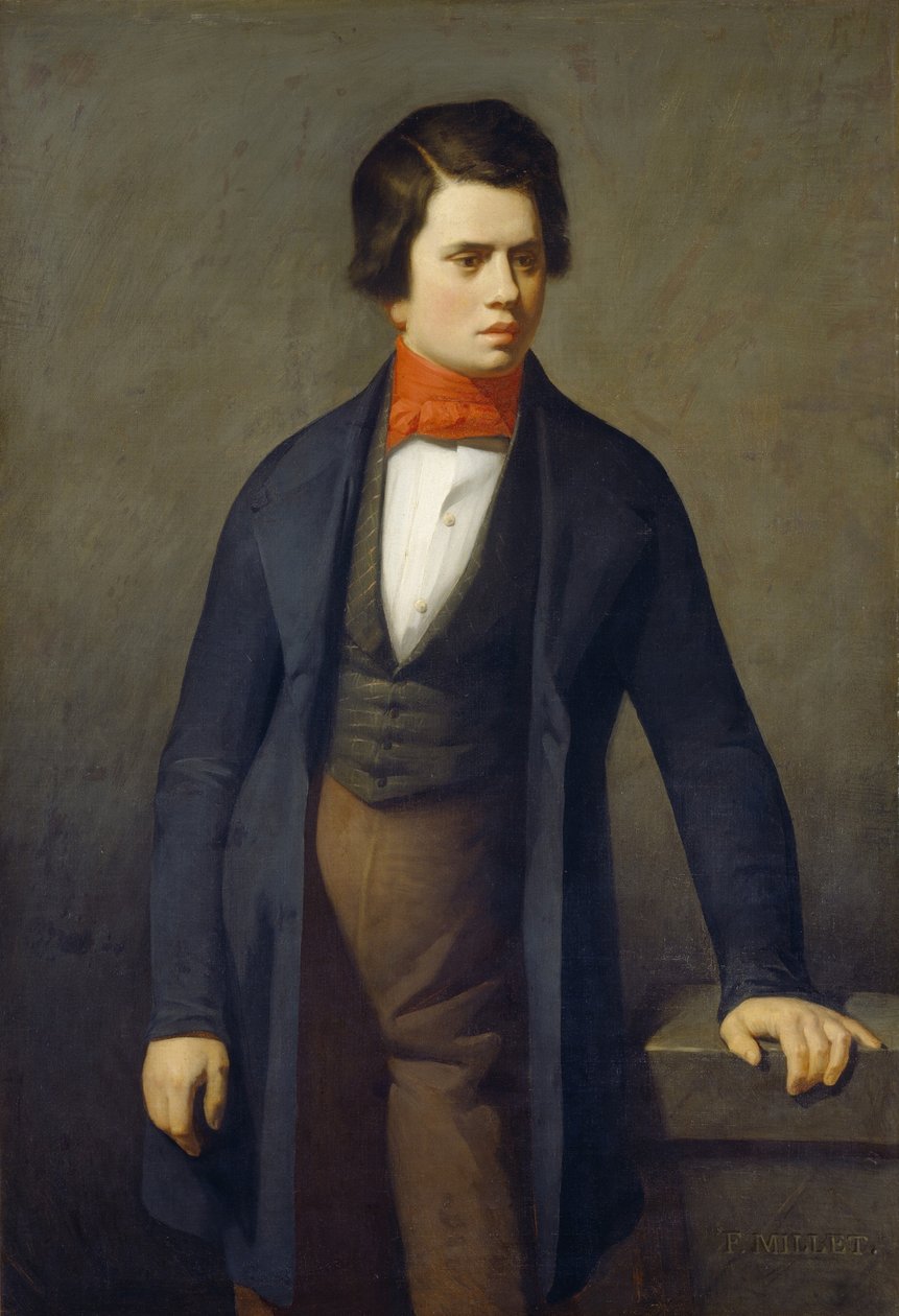 Leconte de Lisle'nin Portresi 1818-1894 by Jean Francois Millet