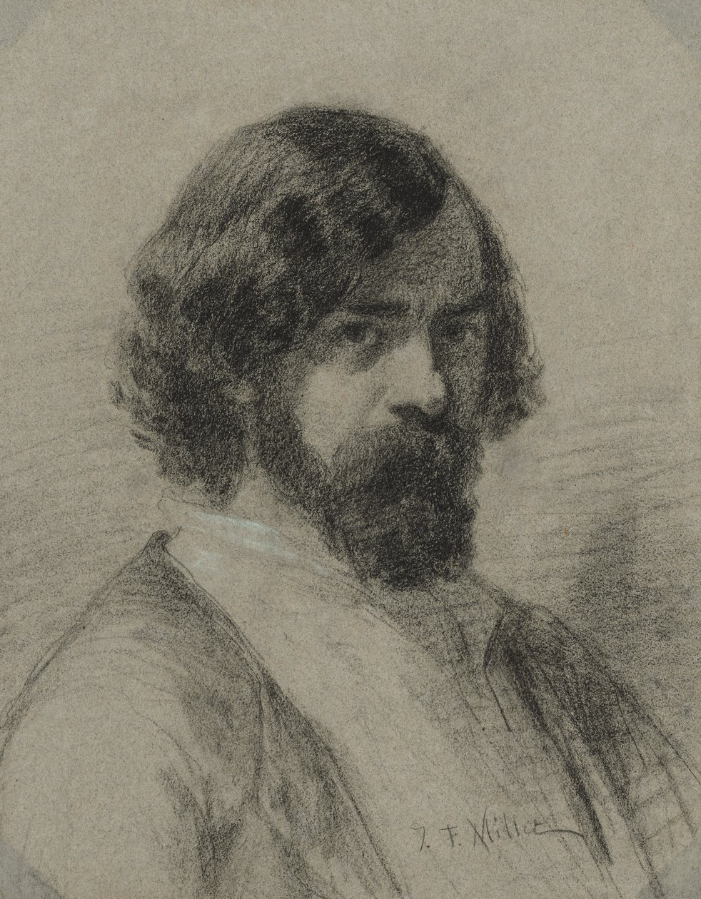 Narcisse Virgile Diaz de la Peña'nın Portresi by Jean Francois Millet