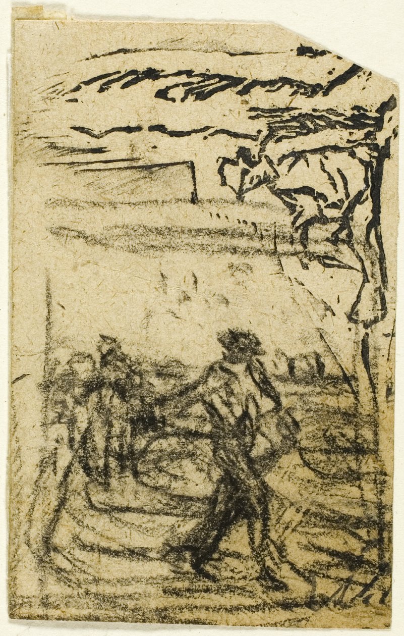 Eskizler, Parça: Bir Ağacın Dibinde Oturan Köylü by Jean Francois Millet