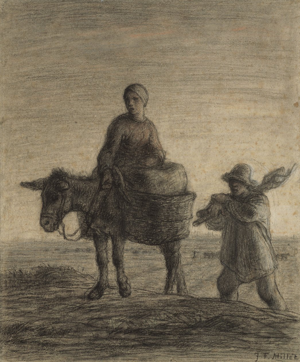 İşe Ayrılış, 1857 by Jean Francois Millet