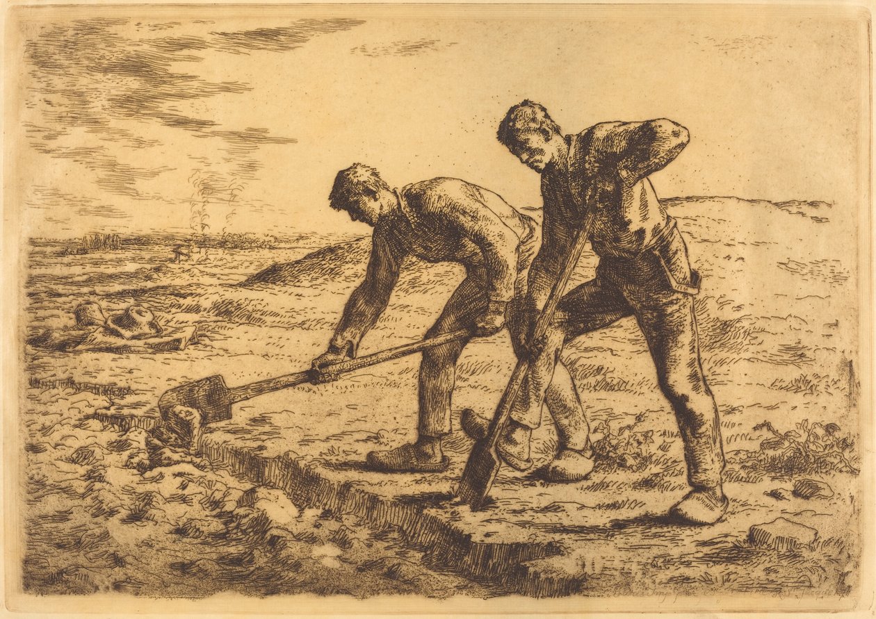 kazıcılar by Jean Francois Millet