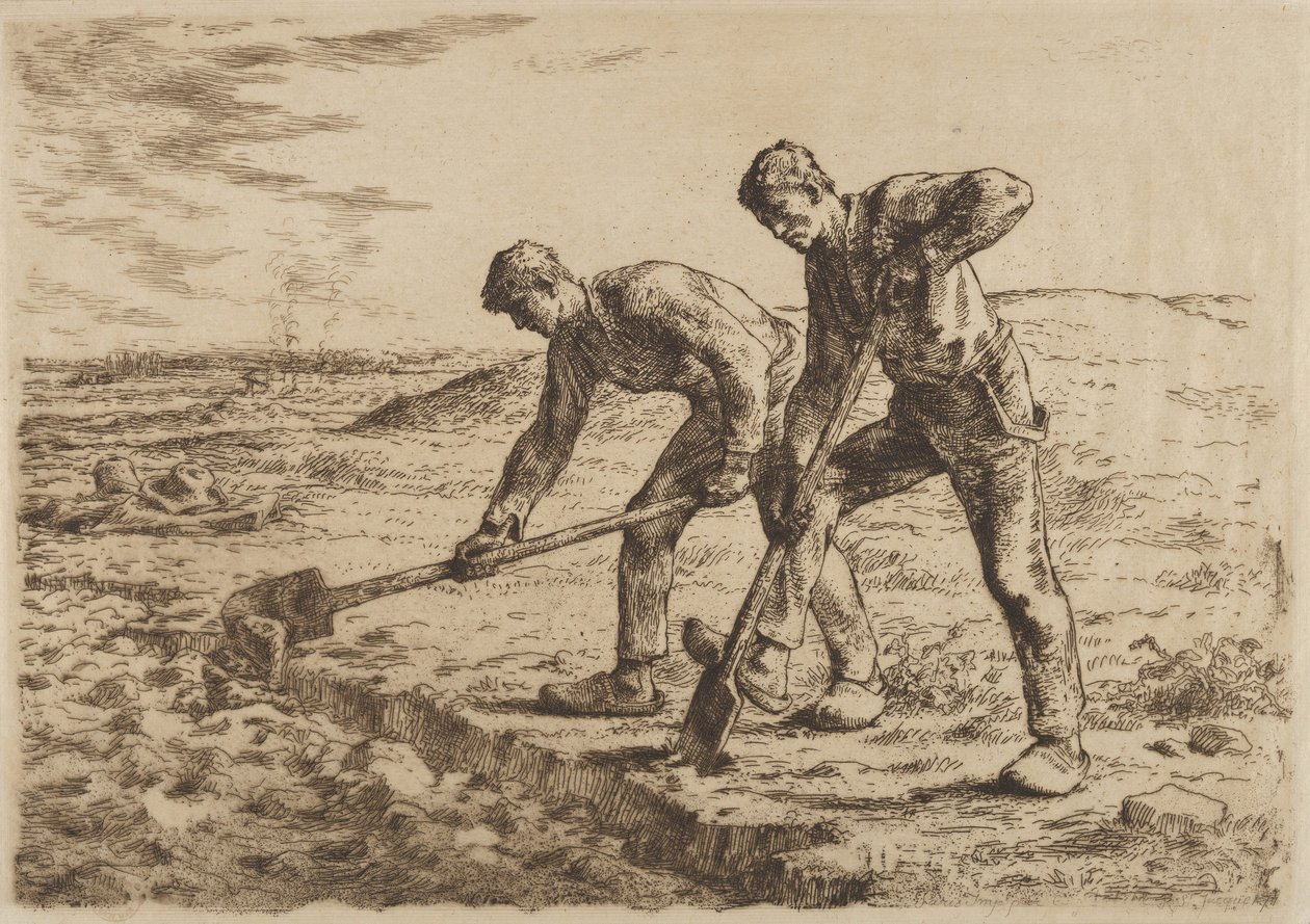 Kazıcılar, 1814-75 by Jean Francois Millet
