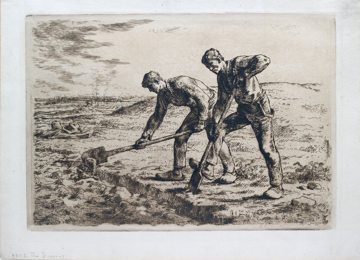 Kazıcılar, 1855-1856 by Jean Francois Millet