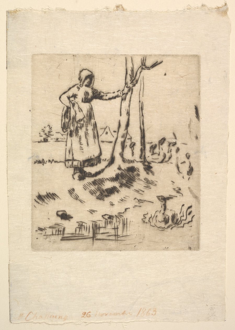Kaz Kız, 1830-75. by Jean Francois Millet