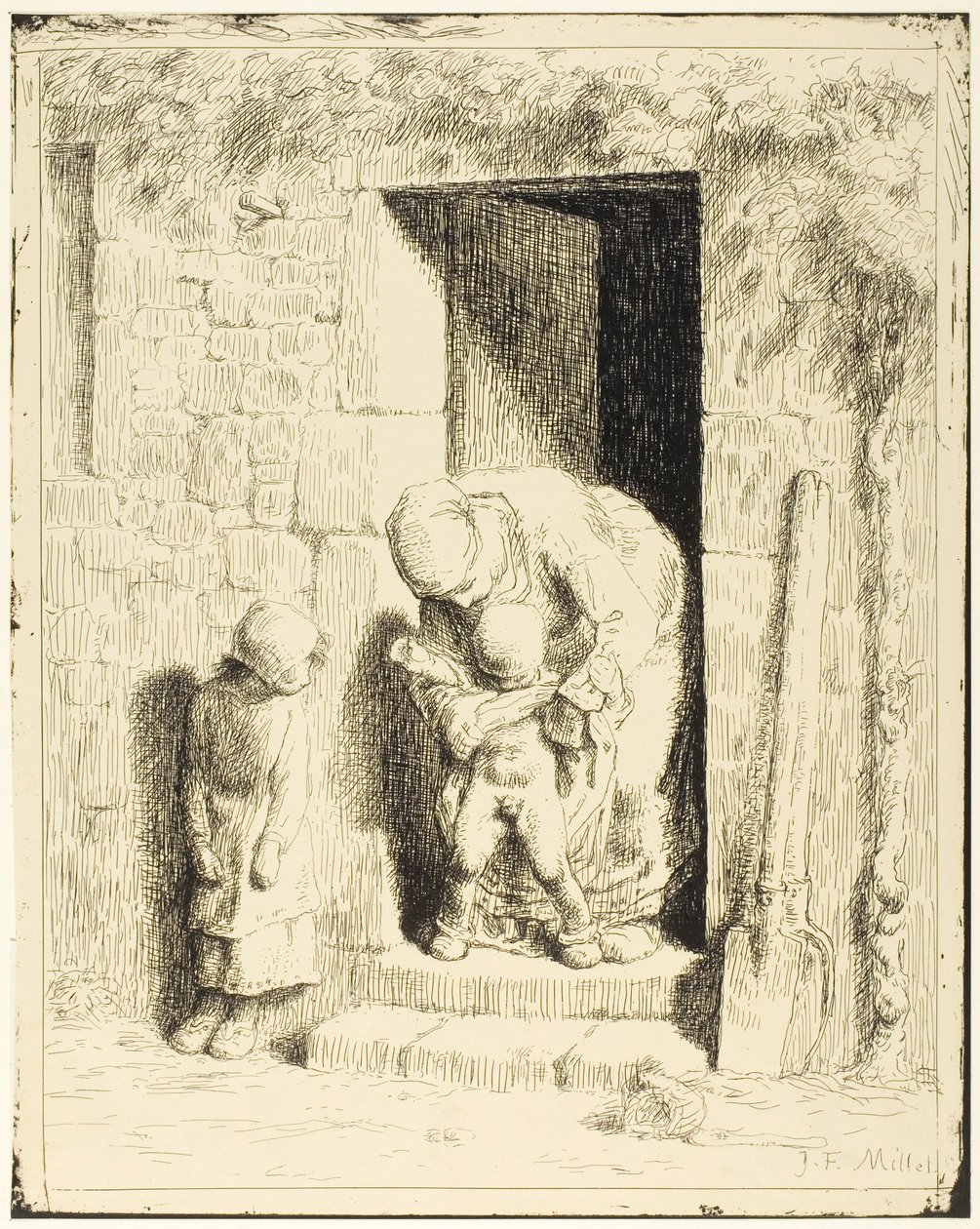 Anne Önlemleri by Jean Francois Millet