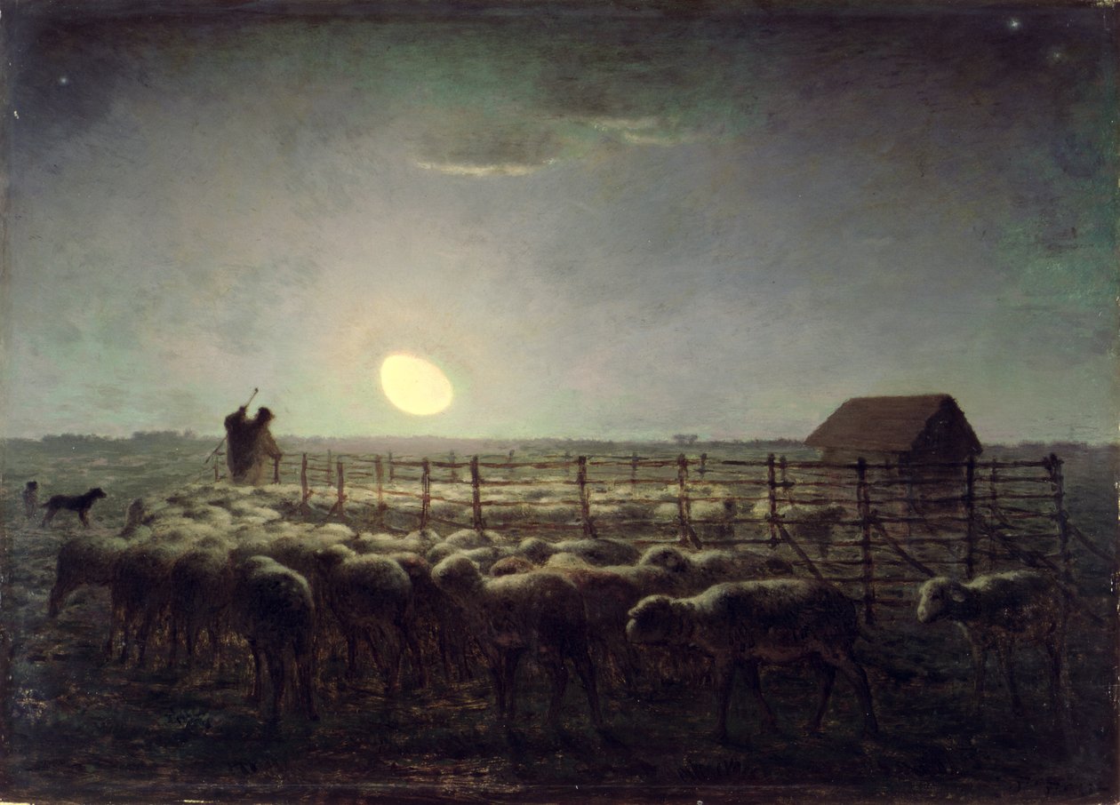 Koyun Ağı, Ay Işığı by Jean Francois Millet